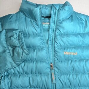 MARMOT Girl's Teal XL Down Jacket Puffy Quilted -1762